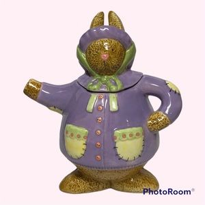 Debbie Mumm Bridget Bunny By Sakura Hand Painted Teapot